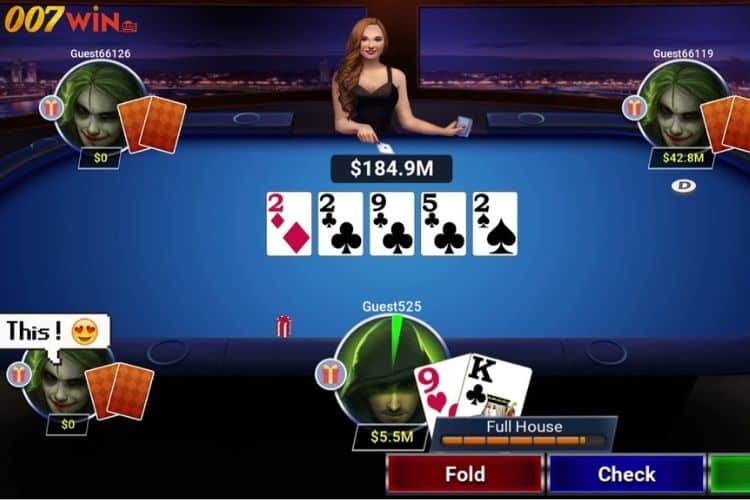 Các phiên bản Poker cho anh em lựa chọn tại 007Win