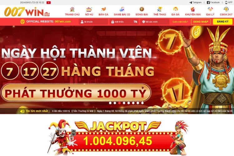 Trang chủ nhà cái 007win